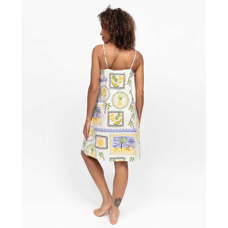 Cyberjammies Cora Green Postcard Print Strappy Short Nightdress image number 1